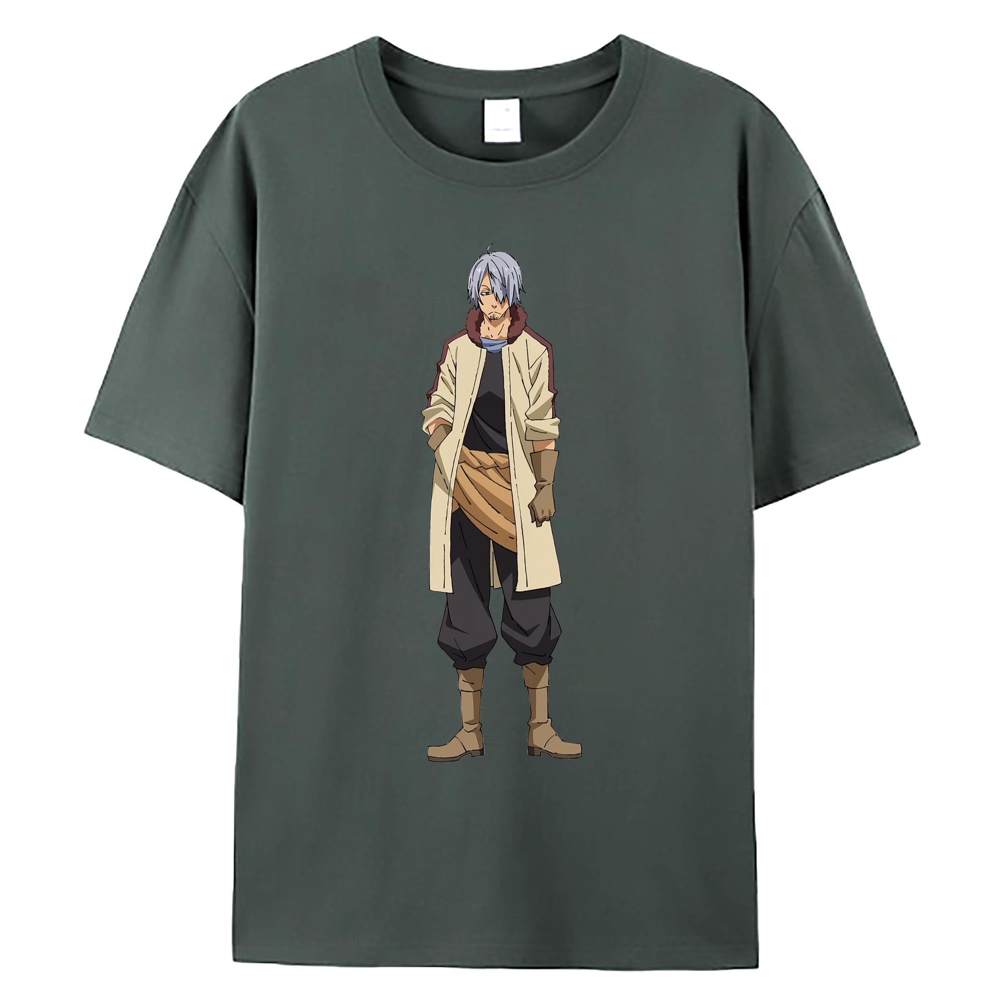 （画像用） 転スラ Regarding Reincarnated to Slime 綿100％ メンズ半袖Tシャツ｜肌触りやわらか＆通気性